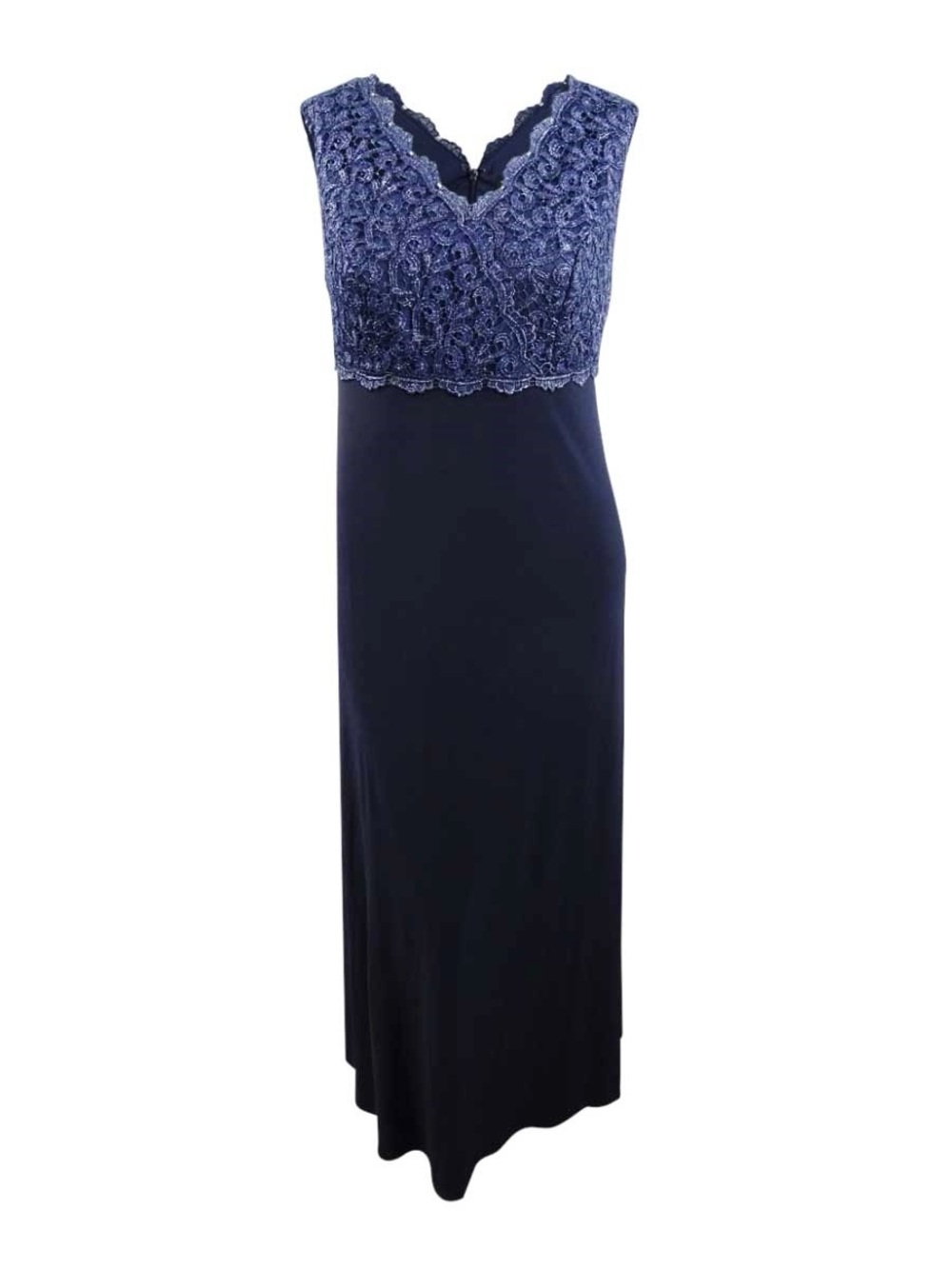 Brand New-Alex Evenings Women's Plus Size Solid & Shimmer Lace Bodice Gown